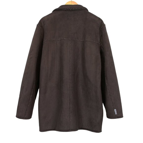 Kodiak Dark Brown Faux Shearling Coat - Picture 2 of 15